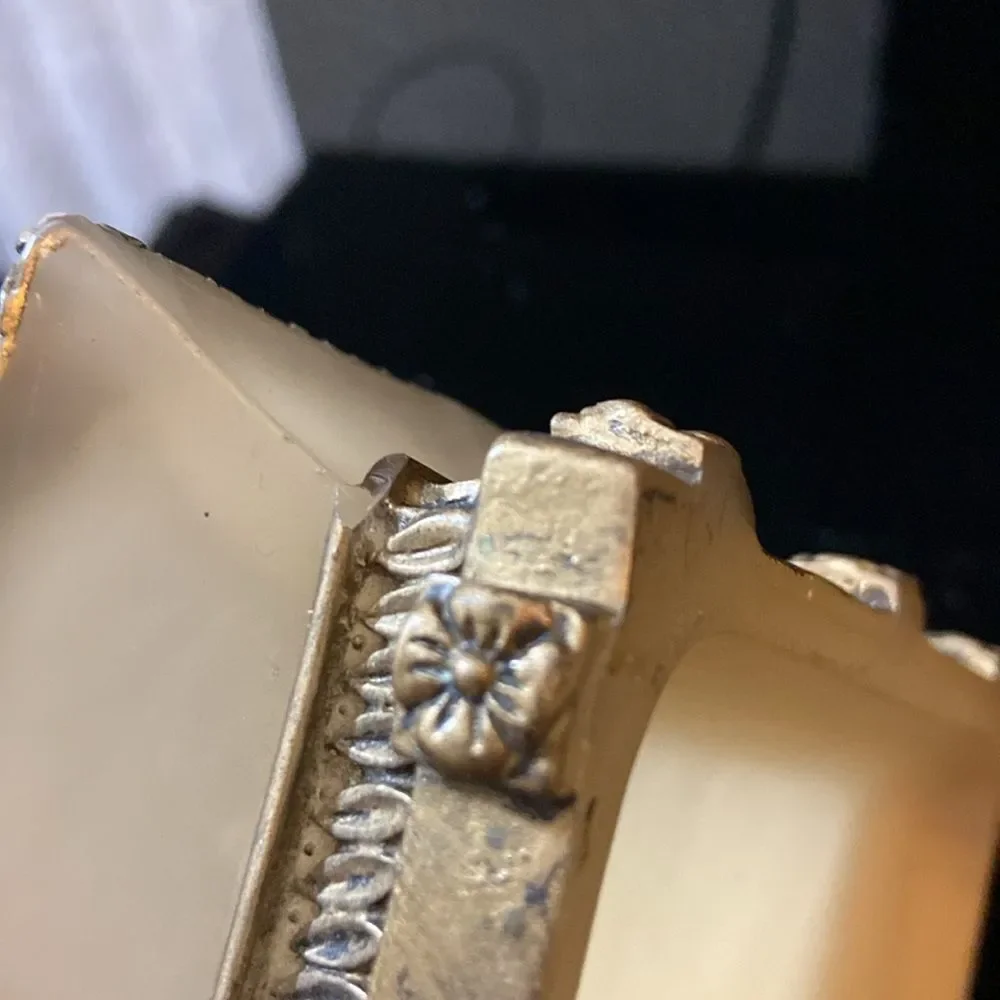 Vintage Elegant Gold and Cream Decorative Tray